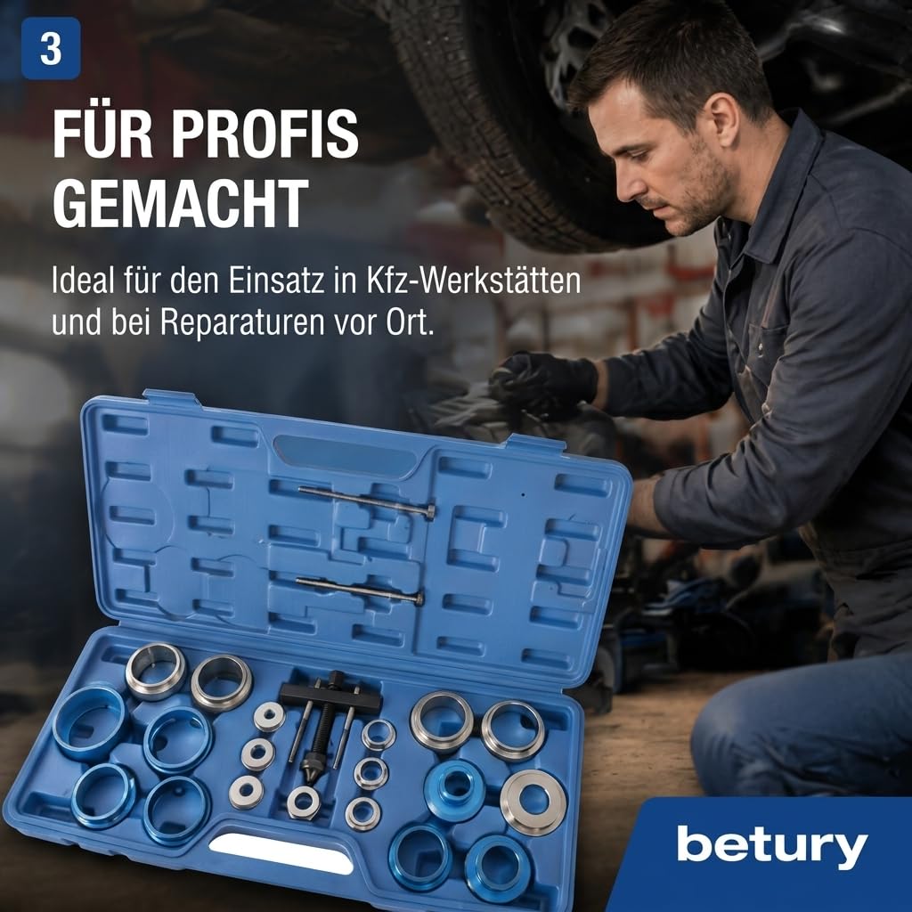 24-TLG Wellendichtring Werkzeug Satz - Kurbelwelle Nockenwelle Öldichtring Abzieher & Montagewerkzeug Set (21,5-64mm), Radialdichtring Montage Demontage Werkzeugsatz für Pkw Motor Reparatur