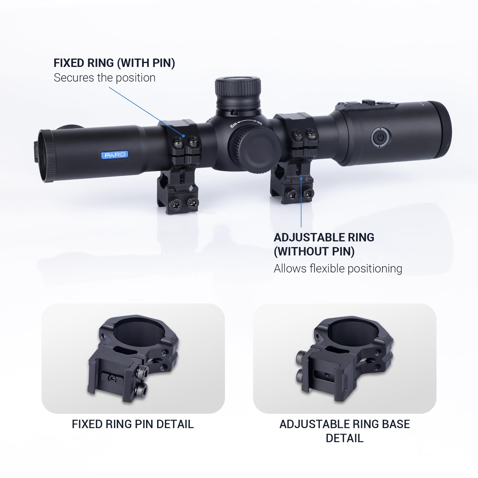 PARD Lunette Thermique, résolution 256 x 192, Haute sensibilité (NETD ≤ 25 MK), idéale pour la Chasse, la Surveillance et l'exploration en extérieur, Pantera 256 Mini