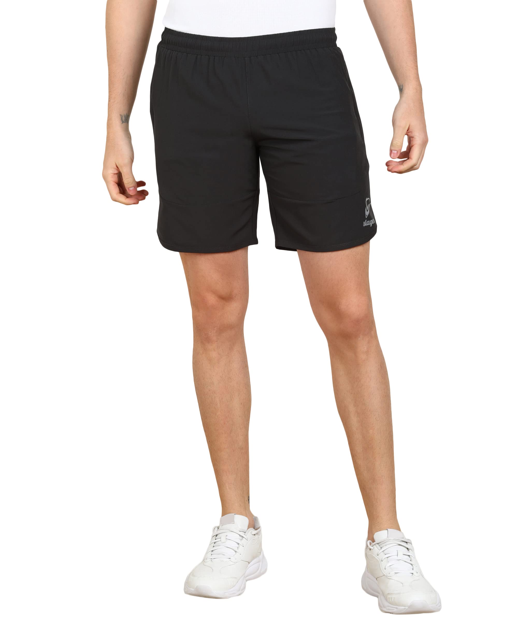Men's Active Wear|Sports Wear|Streachable N.S Lycra|Fitness Flared Hem Shorts Dark Grey