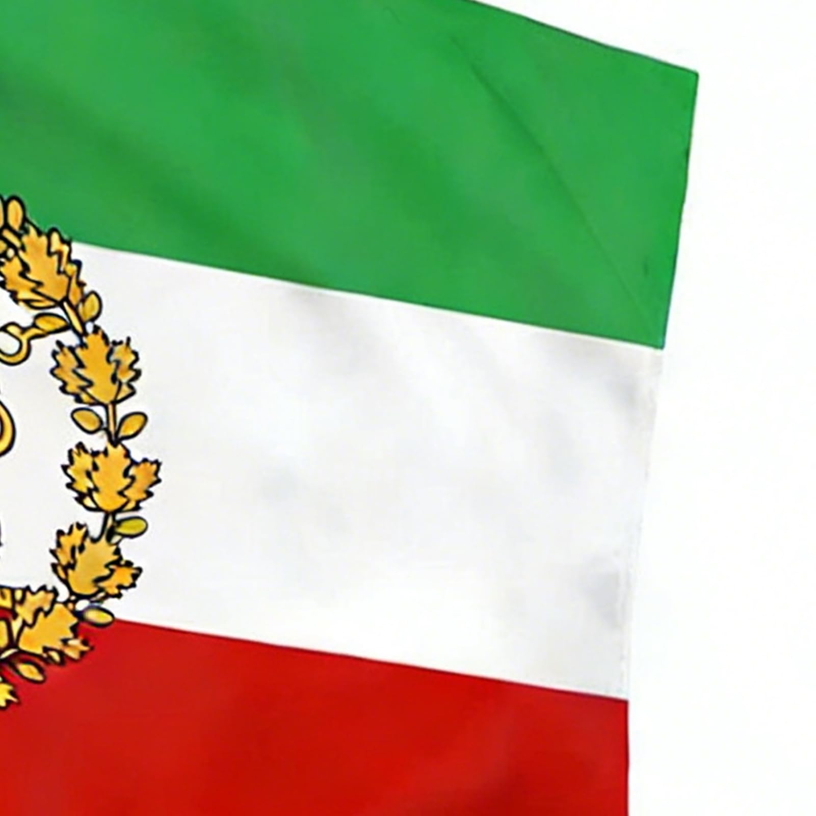 Bandiera Iran 90x150cm Poliestere, Bandiera Persiana Storica, Leone e Sole, 2 Pezzi