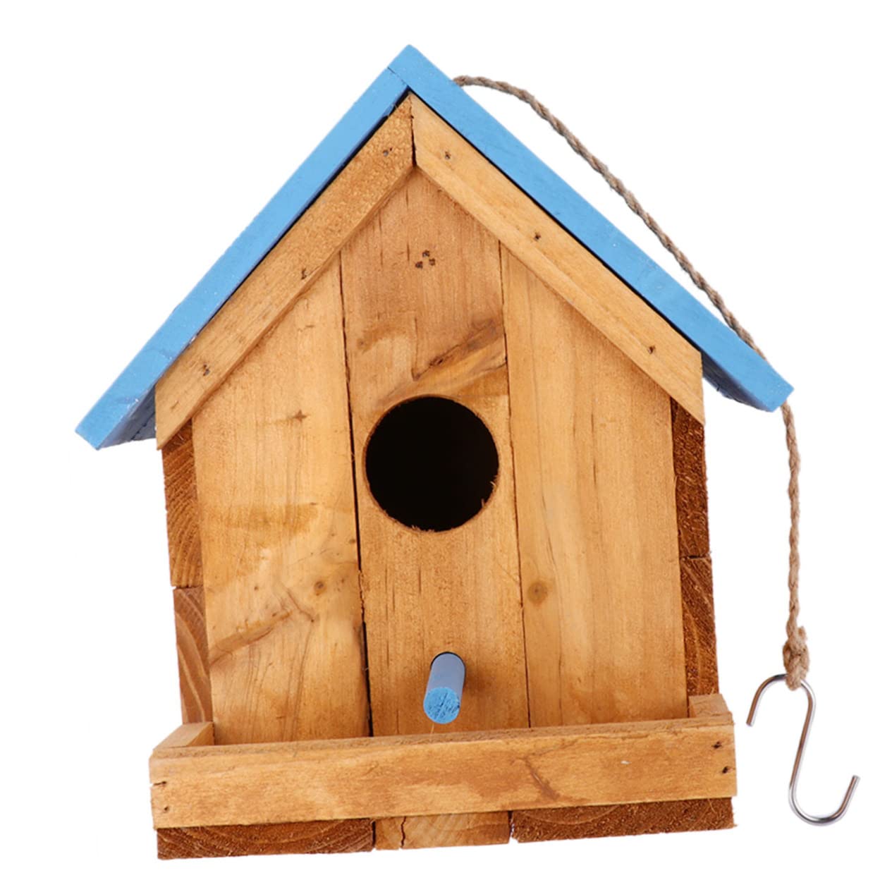 comedero de Campo al Aire Libre comedero para pájaros de Cola Larga Jaula para pájaros pájaros Salvajes comederos de Madera Maciza para Exteriores Alimentación de pájaros de Madera Comedero para pája