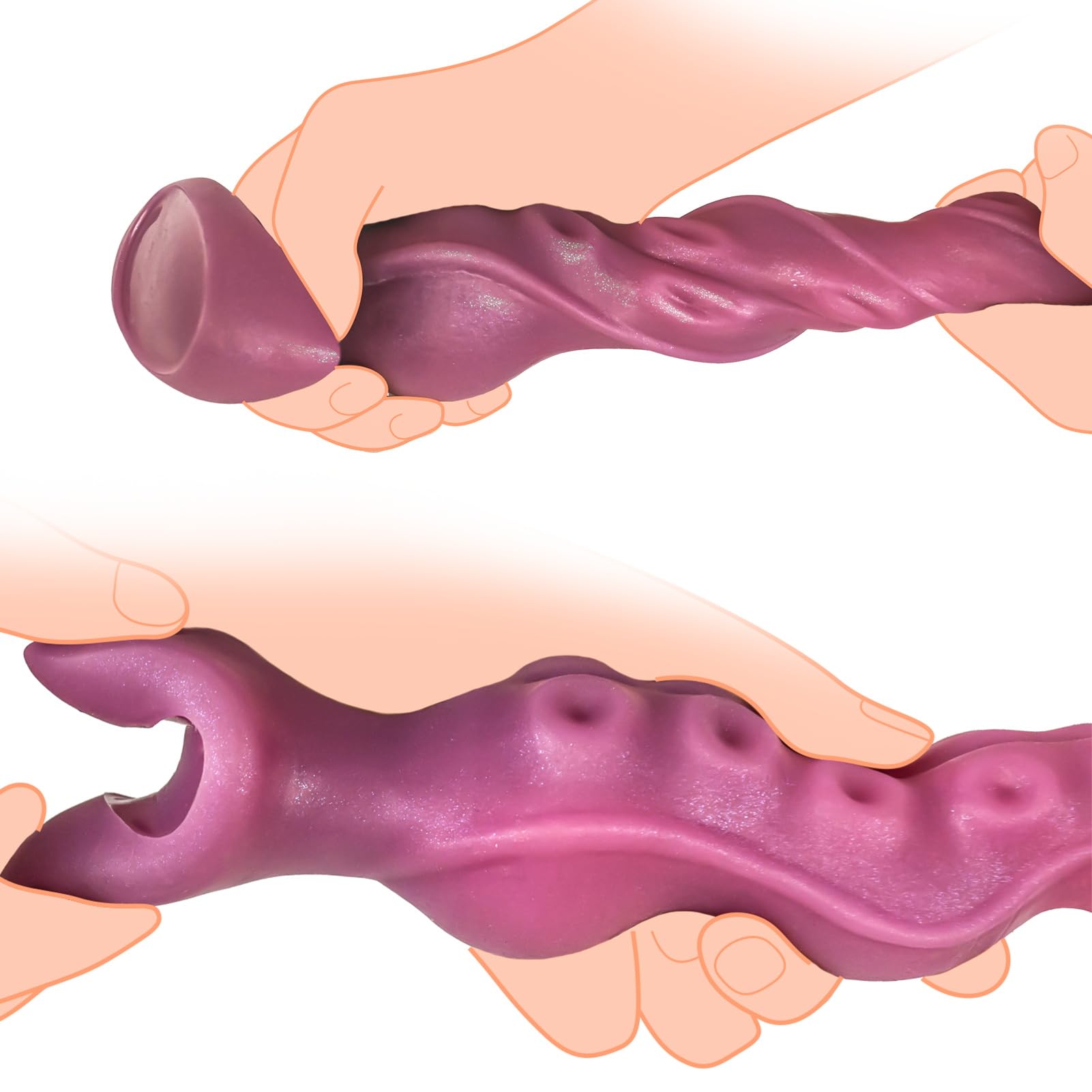 SXOVO Plug Anal Gode Tentacule en Silicone Liquide Butt Plug pour Massage de la Prostate et Stimulation Vaginale Sex Toys Anals pour Femme Homme (M)