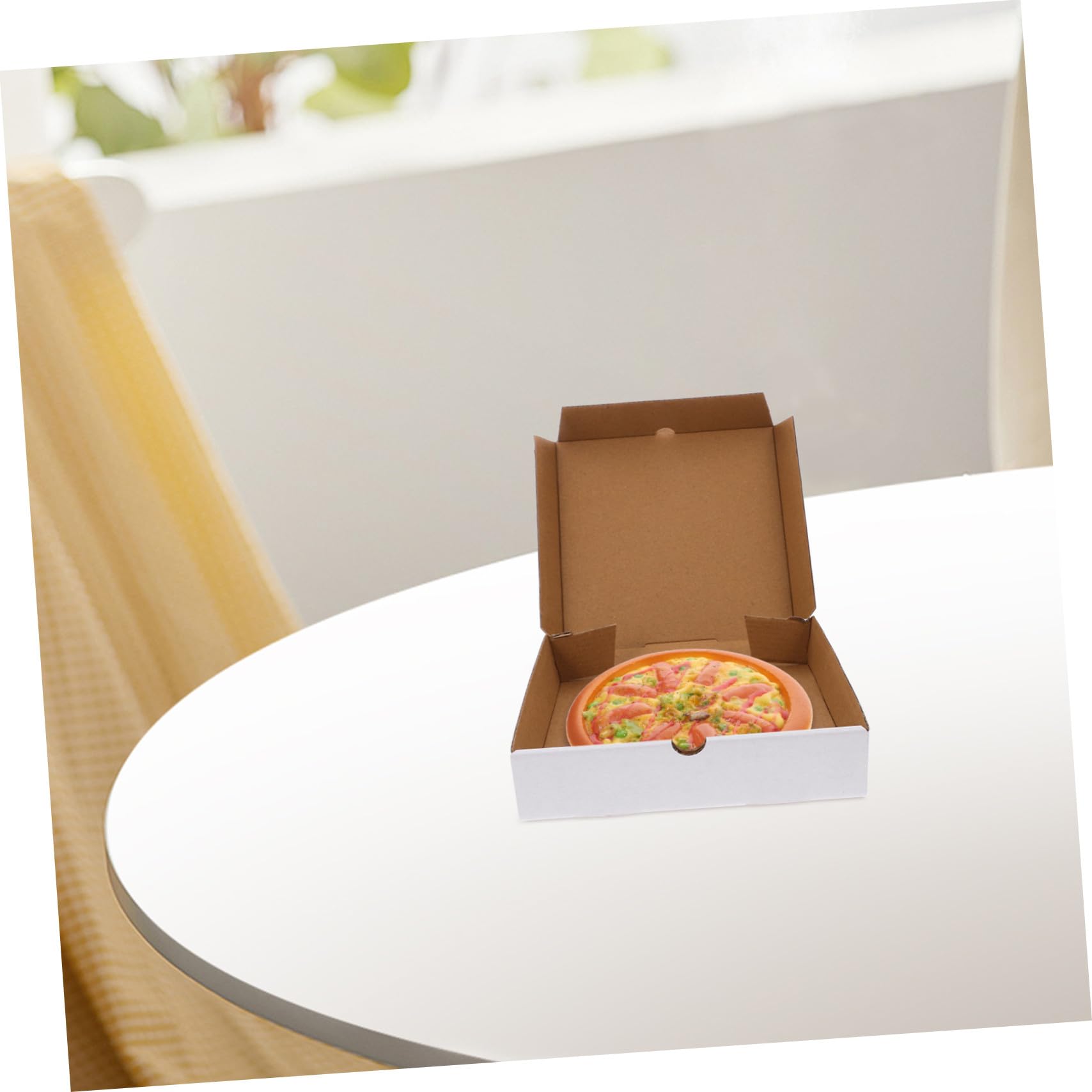 30 Szt. Szt Białych Kartonowych Pudełek Pizzę Cali Faliste Pudełka Do Jedzenia Wynos Składane Opakowania Papierowe Do Pizzy Ciast i Ciastek Wielokrotnego Użytku Ekologiczne