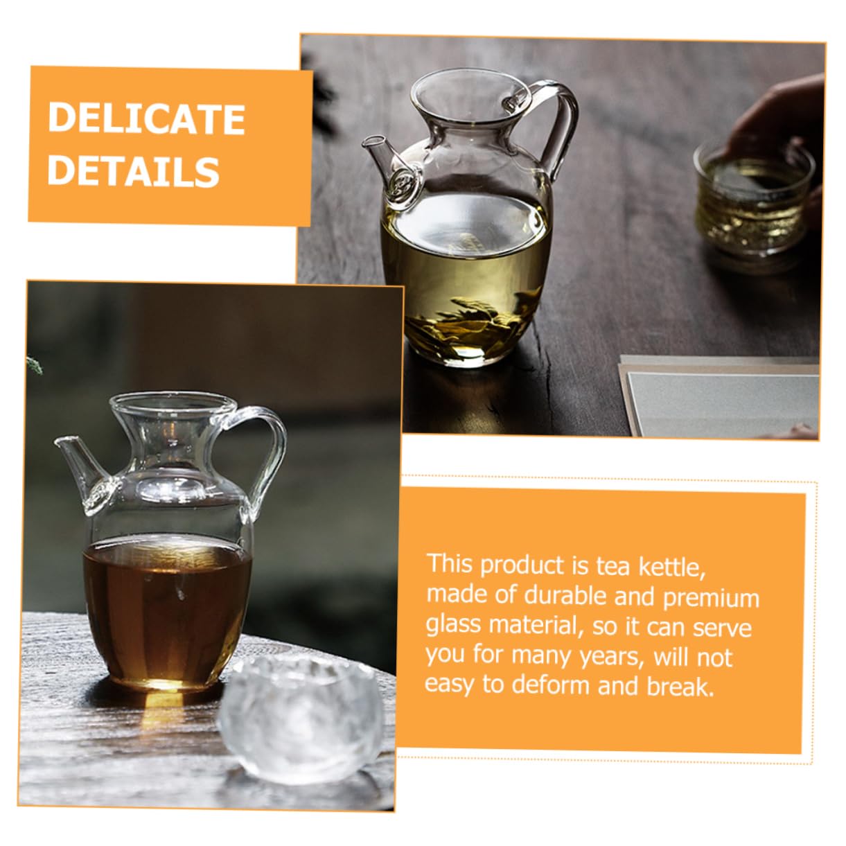 Petite théière en verre avec infuseur en acier inox - Yiwuyao FH-774 Petite théière en verre avec infuseur en acier inox - Yiwuyao FH-774