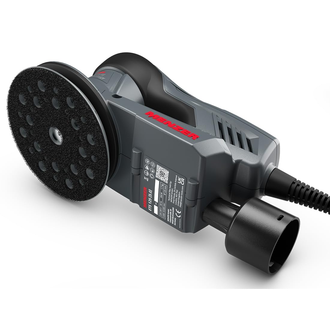 MENZER Levigatrice Rotorbitale ETS 125 5.0 (Levigatura Grossolana e Intermedia) incl. systainer³, 3 Plastrelli, Protezione Multi-Foro, Interface Pad, Dischi Abrasivi