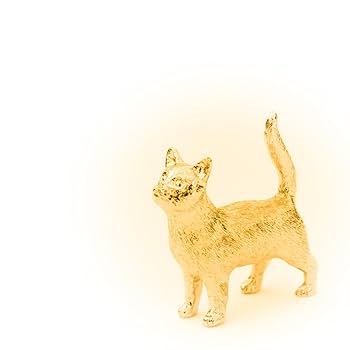 Amazon | ネコ（猫）（立ち姿） 22ct ゴールドプレート イギリス