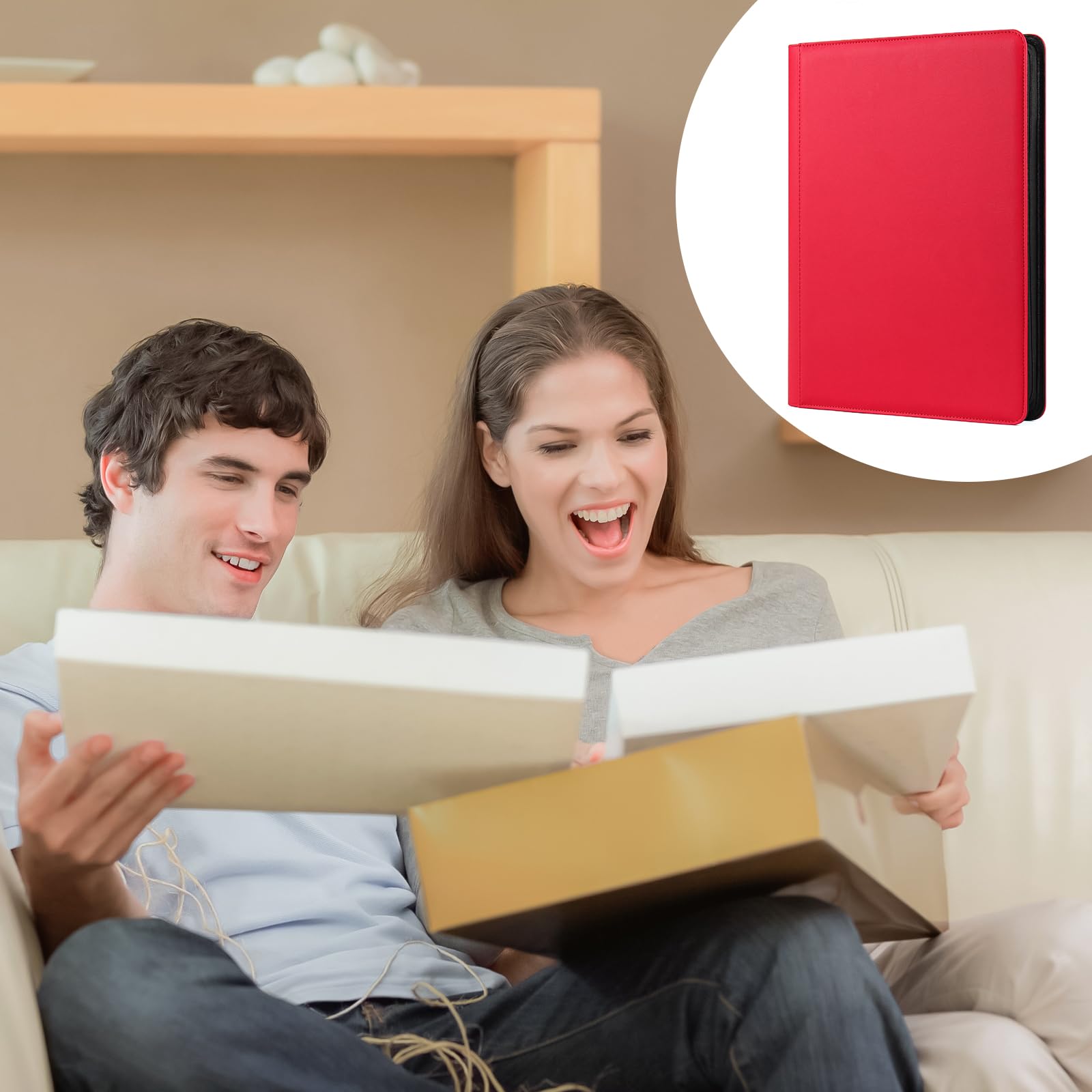 GEAoffice Raccoglitore per carte grande, resistente per 1000 carte per oltre 1000 carte, robusto raccoglitore per collezione di carte da 16 tasche, raccoglitore per carte collezionabili con zip per