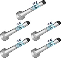 Vista 25 de Tope de puerta ajustable, tope de puerta de aluminio de 3.07 a 4.45 pulgadas para parte inferior de la puerta, tope de puerta negro mate para pared