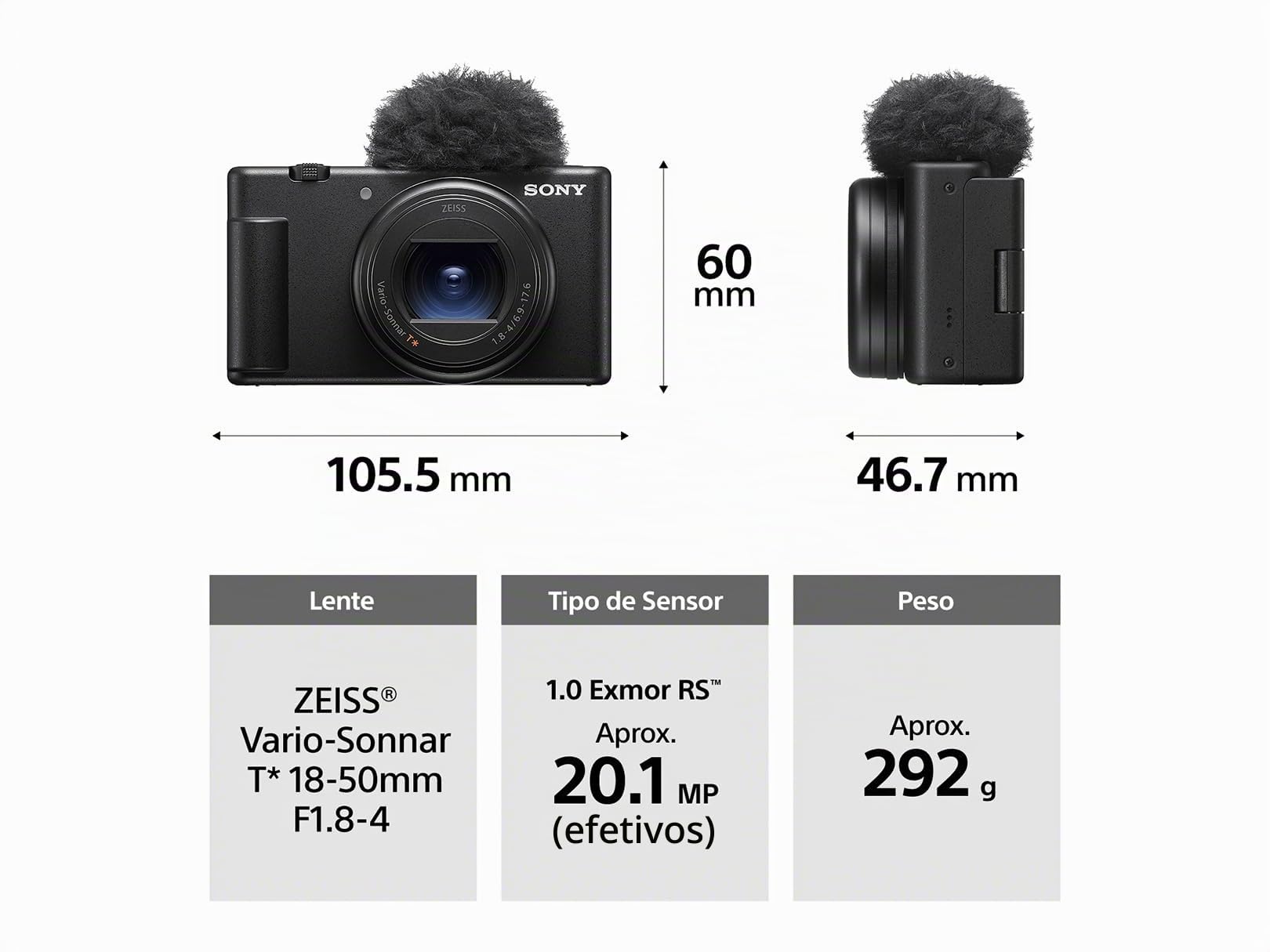 Sony Câmera Vlog ZV-1 II para criadores de conteúdo e vloggers