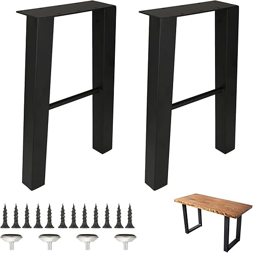 JMIATRY Patas de metal para mesa de centro de 16 pulgadas, patas de banco de metal, juego de 2 patas de mesa auxiliares de 16 pulgadas, patas de