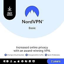 NordVPN Basic, 10 Devices, 2-Year, Premium VPN Software, Digital Code