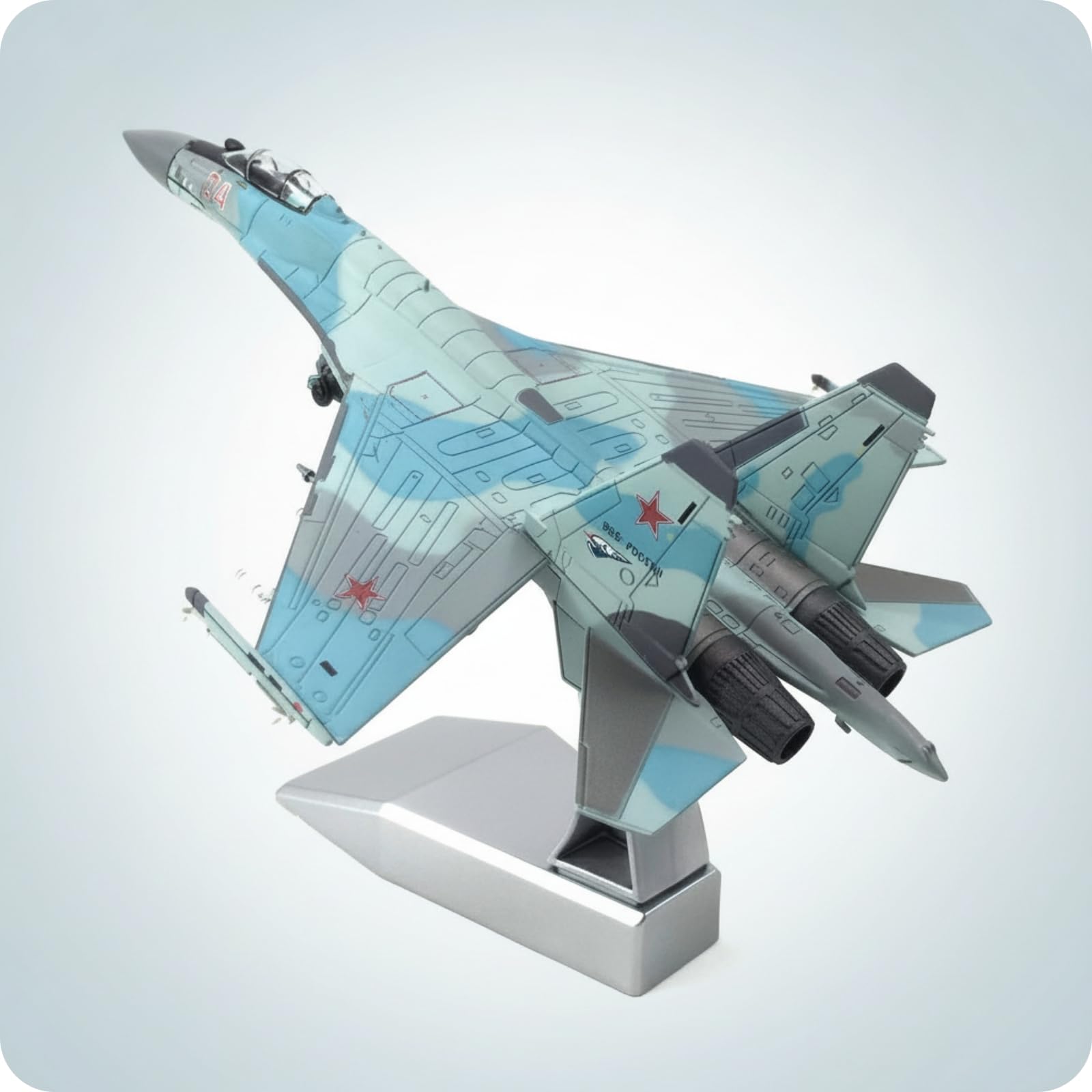 Dettagli Realistici Collezionabile Modellino Statico SU-35 1:100 Modellino Jet SU-35, Nero