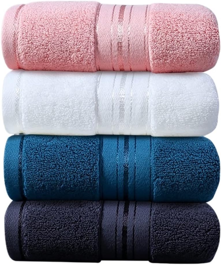 Towel Cotton wash face Household Water Absorption Soft Hotel Wipe Hair Men and Women Couples Adult Thick 4 Sets(A 4PS)