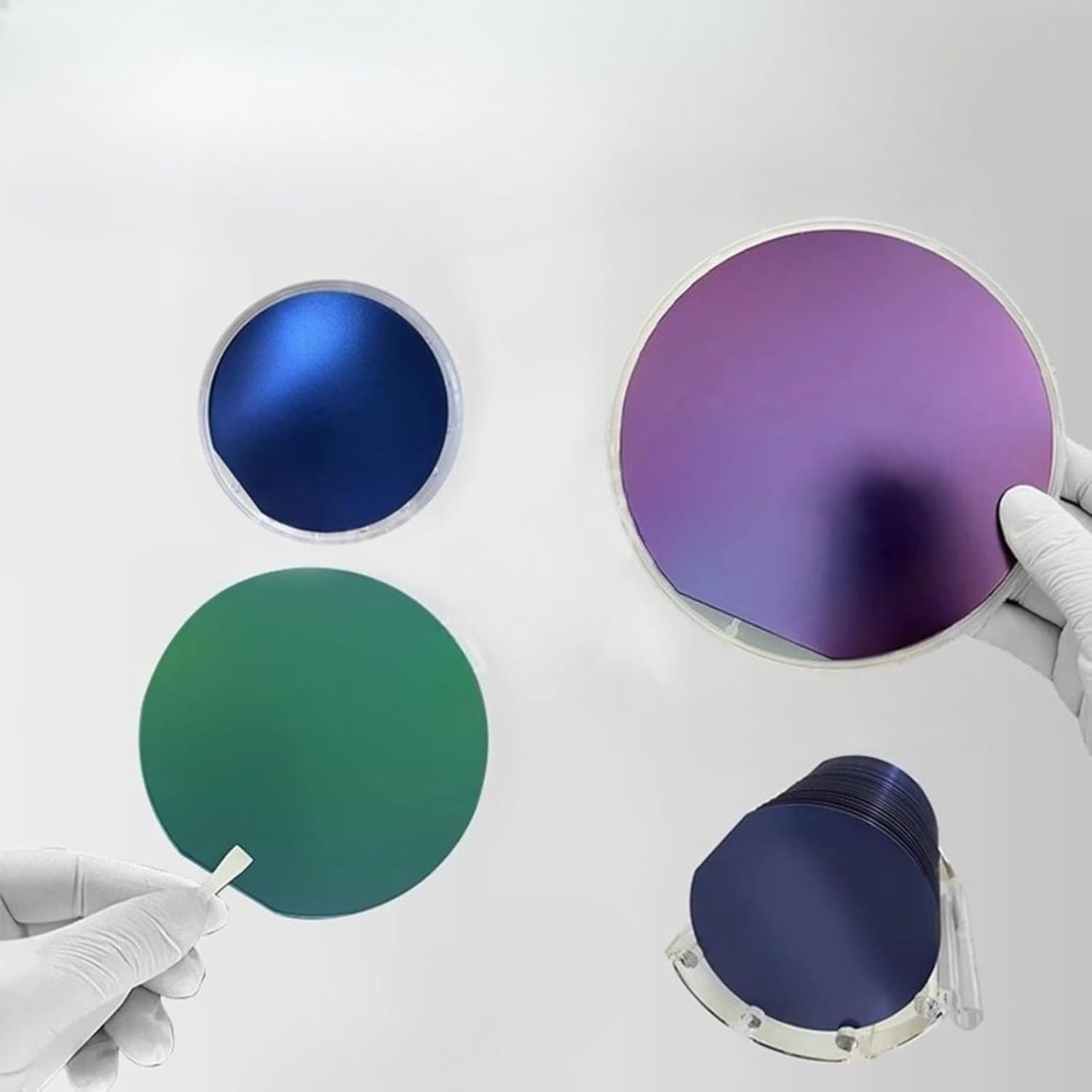 High-Purity Monocrystalline Silicon Wafer, Single or Double Polished Semiconductor Substrate for Coating and SEM, 2–12 Inch (4" SSP DSO 300nm)
