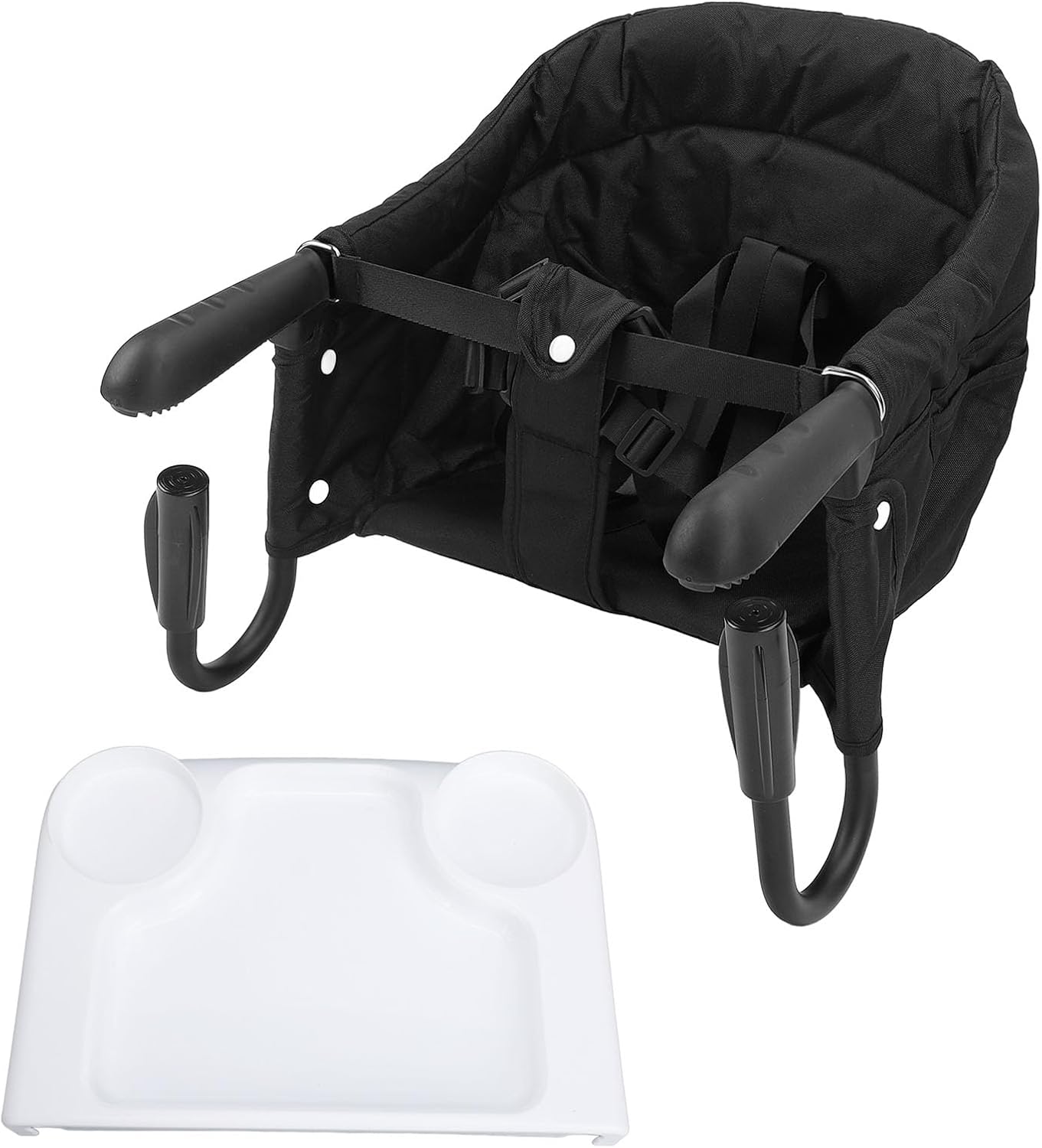 Hook on High Chair, Adjustable Portable Clip on High Chair Soft Seat Baby Fast Table Chair Weighing up to 18kg with Storage Bags for Home Restaurant