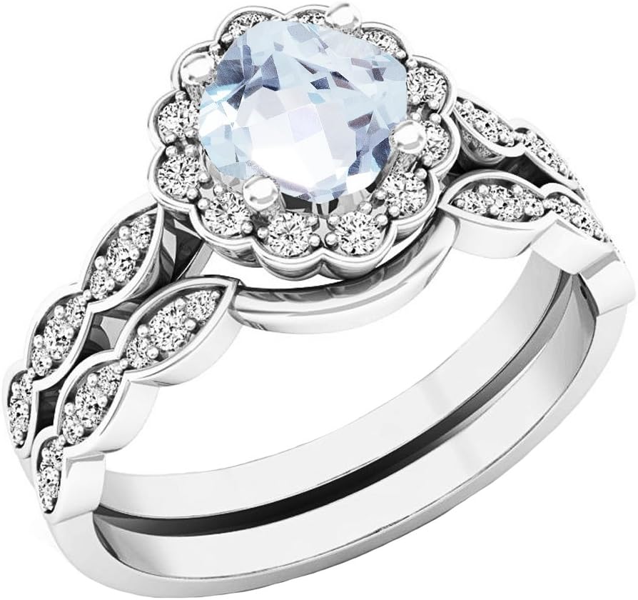 送料無料Dazzlingrock Collection 6X4 mm Pear Lab Created Blue Sapphire & Round Natur