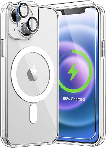 Vista 1337 de MOCCA - Funda magnética resistente para iPhone 11 de 6.1 pulgadas, compatible con MagSafe, protector de pantalla de vidrio + protector de lente