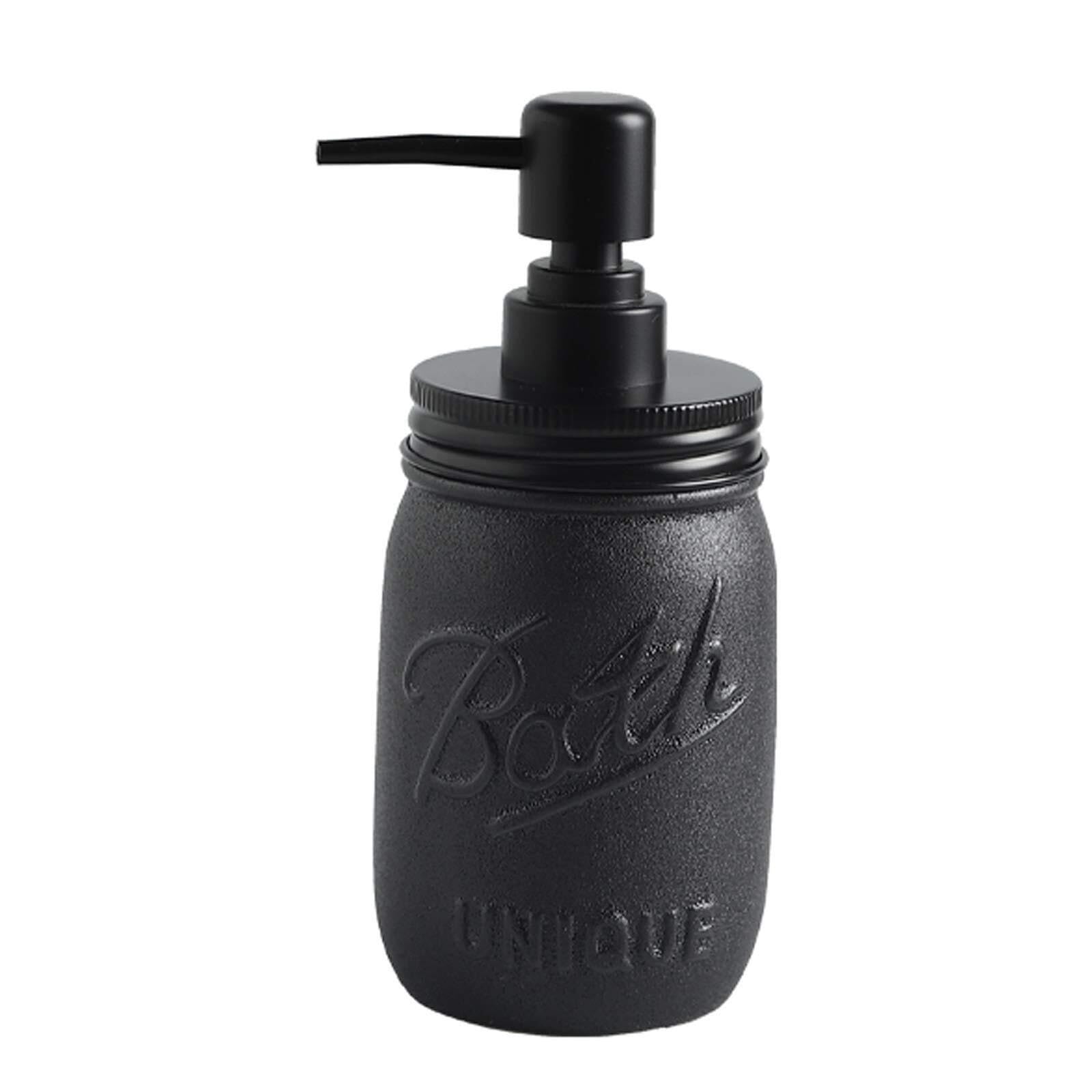 Hand Ceramic Soap Dispenser Empty Pump Bottles Bottle Hand Wash Lotion Dish for Bathroom(Black)
