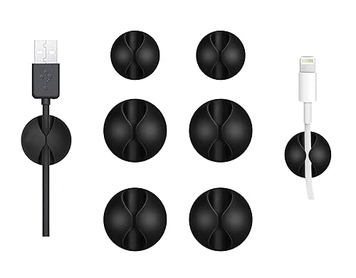 Miniatura 1 de Organizador de clips de cable para cables, sistema de gestión de cables autoadhesivo, para cargar cables de auriculares de red USB, para automóvil,