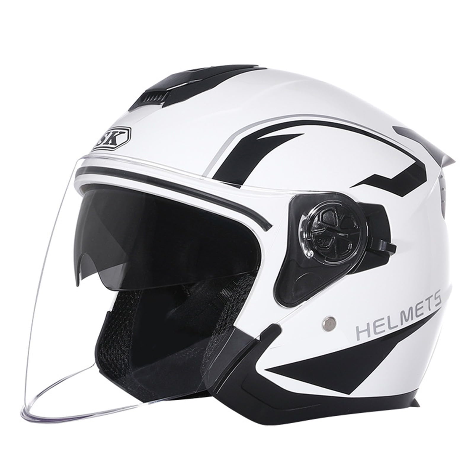 Casque Jet Moto Vintage - Demi-casque Ouvert ECE/DOT Homologué, Double Visière, Pour Homme Et Femme - 9