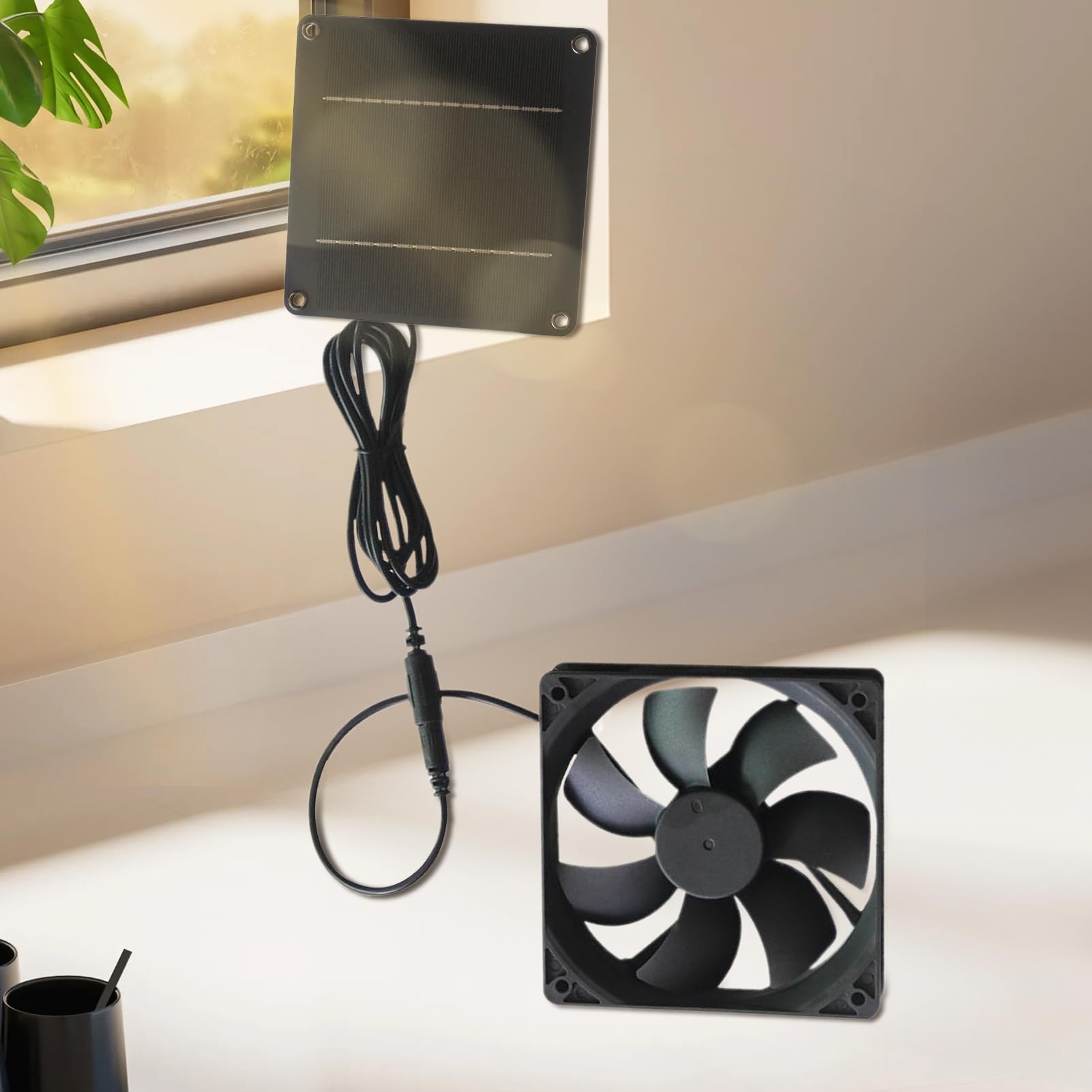 Ventilatore Solare per Soffitta 20W Impermeabile Ventilatore A Pannello