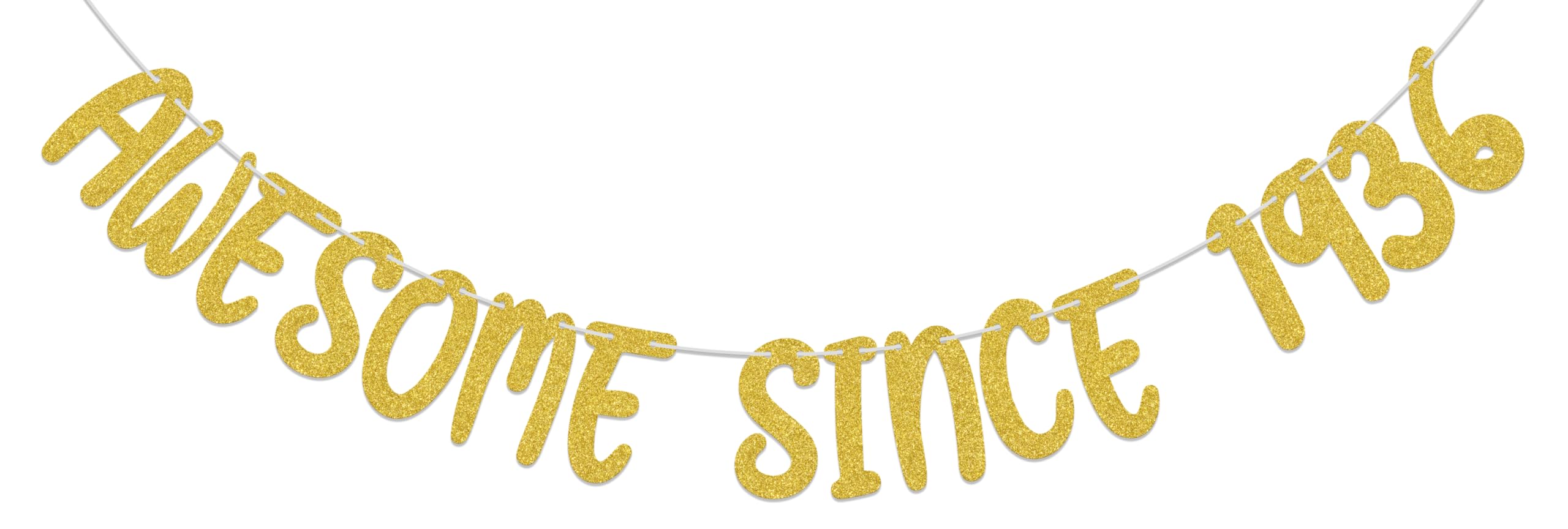 Awesome Since 1936 Banner 90th Birthday Banner 90th Birthday Decorations Gold