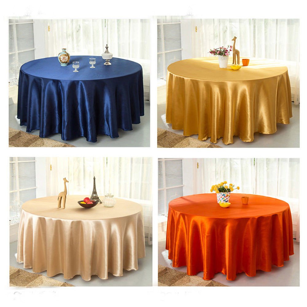 57'' Tablecloth Table Cover Square Satin Banquet Wedding Party Decor-Red|Tablecloths|Home & Garden-image-6