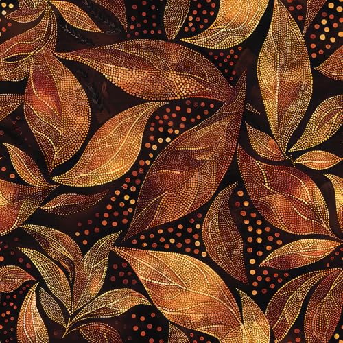 Vinilo Decorativo Boho Glitter Hojas Marrón 15.7x118" miniatura 6
