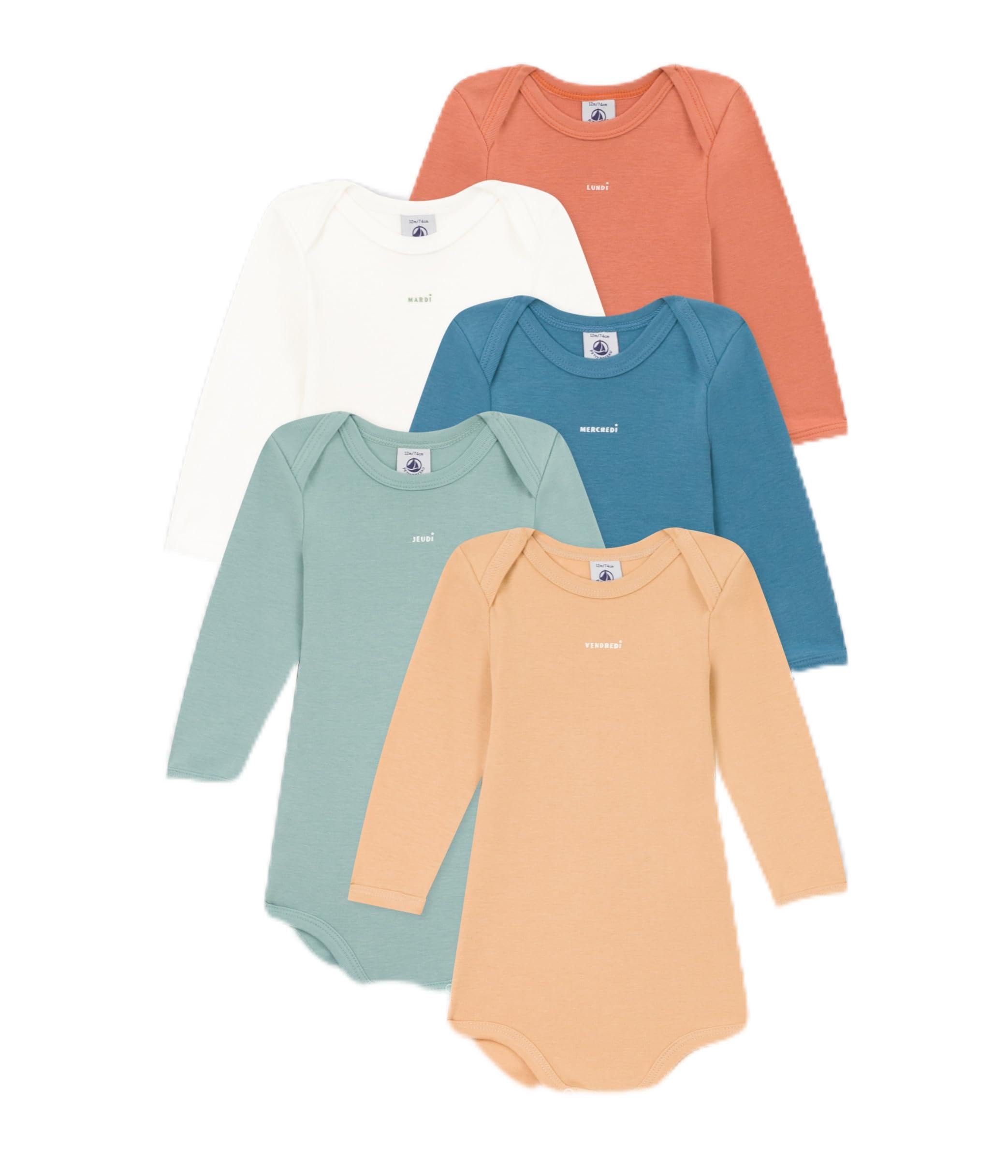 Petit Bateau body w paski z długim rękawem Unisex dziecko, Wariant 1, 18 miesięcy
