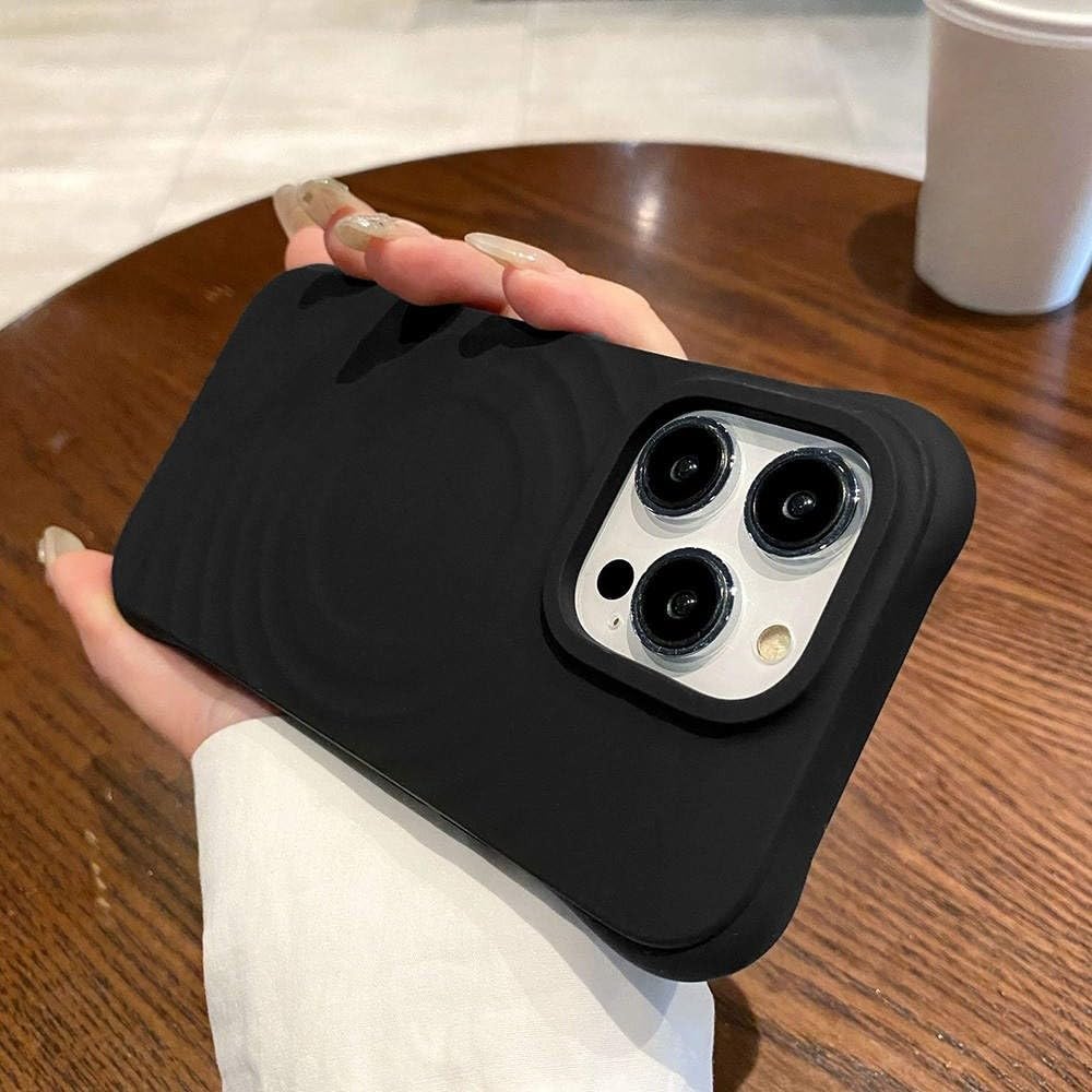 Funda de Silicona magnética para iPhone 11, 13, 12, 14, 16 Pro, 16 Pro, 15 Pro MAX, con protección de Carga inalámbrica, Color Negro 01, para iPhone 14 Pro