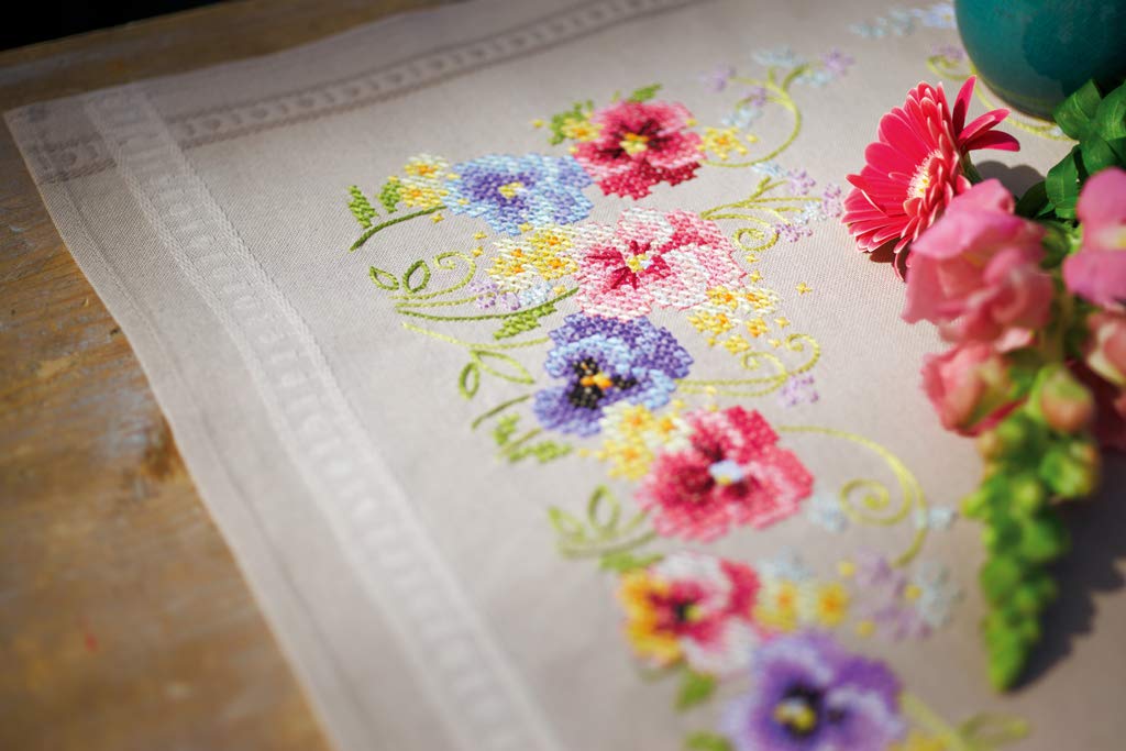 Vervaco Table Runner Kit: Violets, NA, 40 x 100cm, N\a - Image 2
