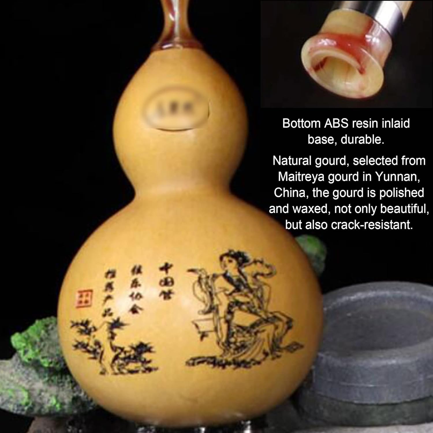 Cinese Hulusi Flauto Cucurbita Professionale con Scatola per Il Trasporto Flauto di Zucca per Principianti Adulti Amatori Musicali Strumento di Zucca
