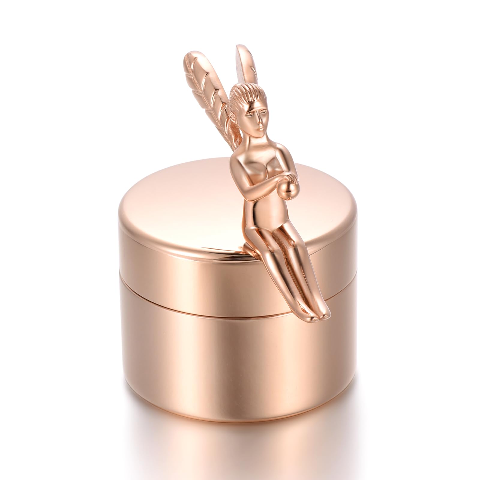 Minicremation Urna pequeña para cenizas humanas, hermosas urnas mini compartidas con exquisita caja de almacenamiento de cremación Keepsake Memorial y cenizas para seres queridos (G010-oro rosa)