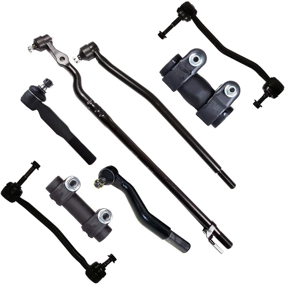 SCITOO 8-PC SET Front Suspension Sway Bar Link Kit For Ford Excursion For Ford For F-250 Super Duty For Ford For F-350 Super Duty Front Sway Bar Link Inner & Outer Tie Rods Tie Rod Adjusting Sleeve