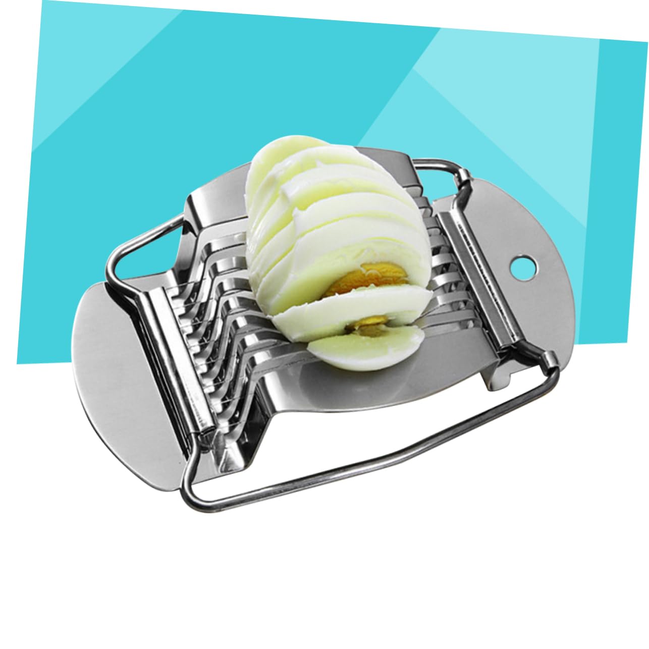 PRETYZOOM 3 Way Egg Slicer Stainless Steel Cut Hard Boiled Eggs Yolk Separator Multipurpose Kitchen Tool Random Style