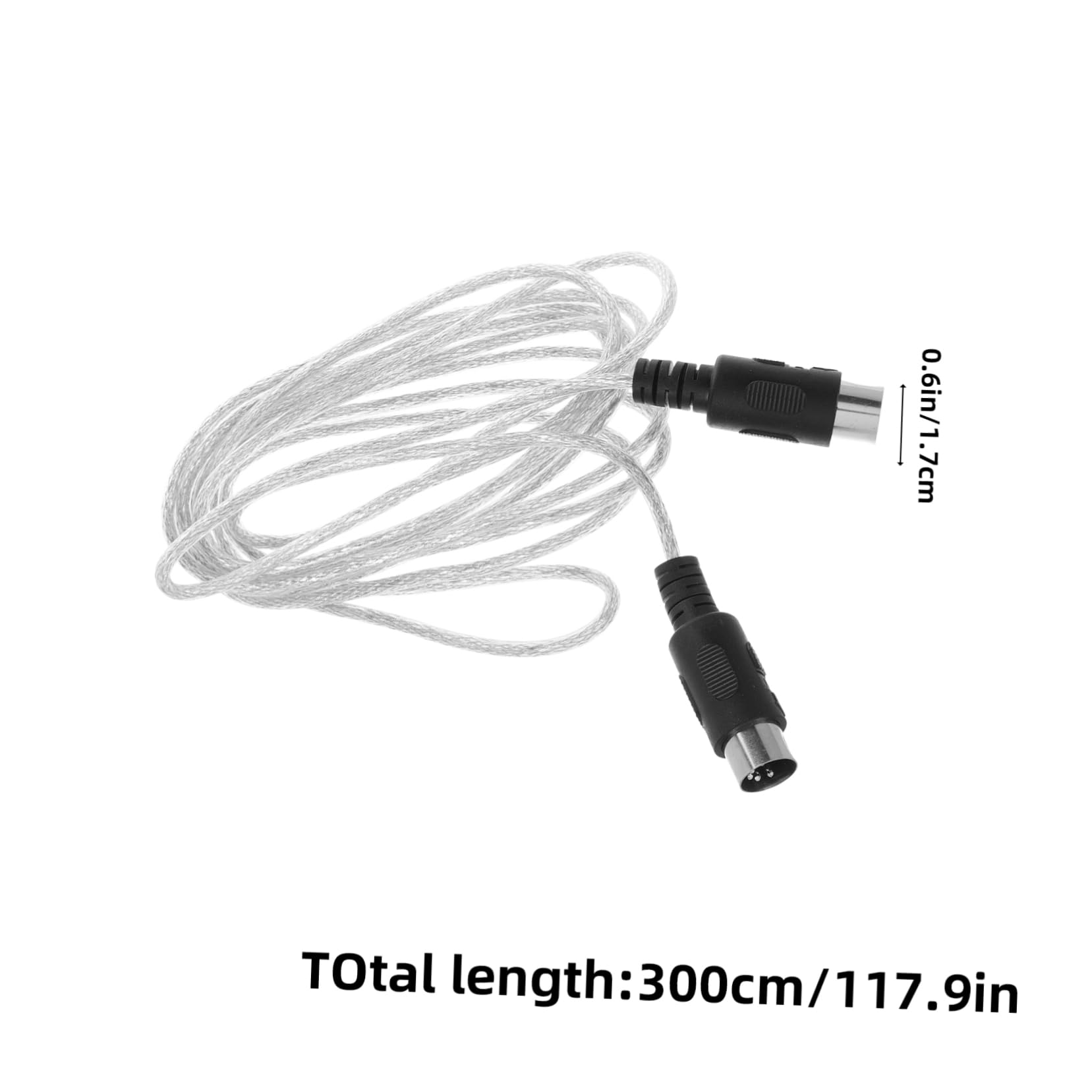 OFFSCH Versatile Midi Extension Cable 5-pin Midi Cable for Keyboard Synth Piano Drum