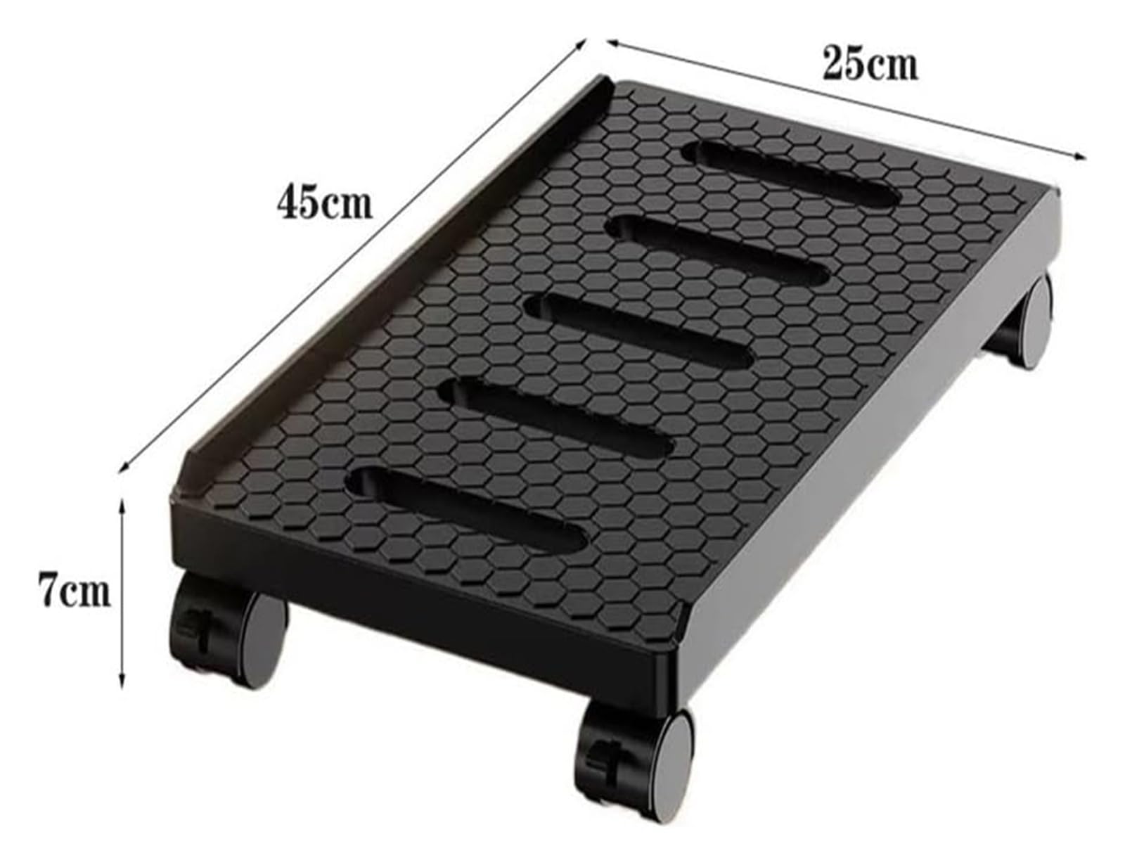 Soporte de Torre for PC con 4 Ruedas giratorias, Soporte de CPU for Suelo con Ruedas bloqueables Debajo del Escritorio for Oficina en casa (Negro)