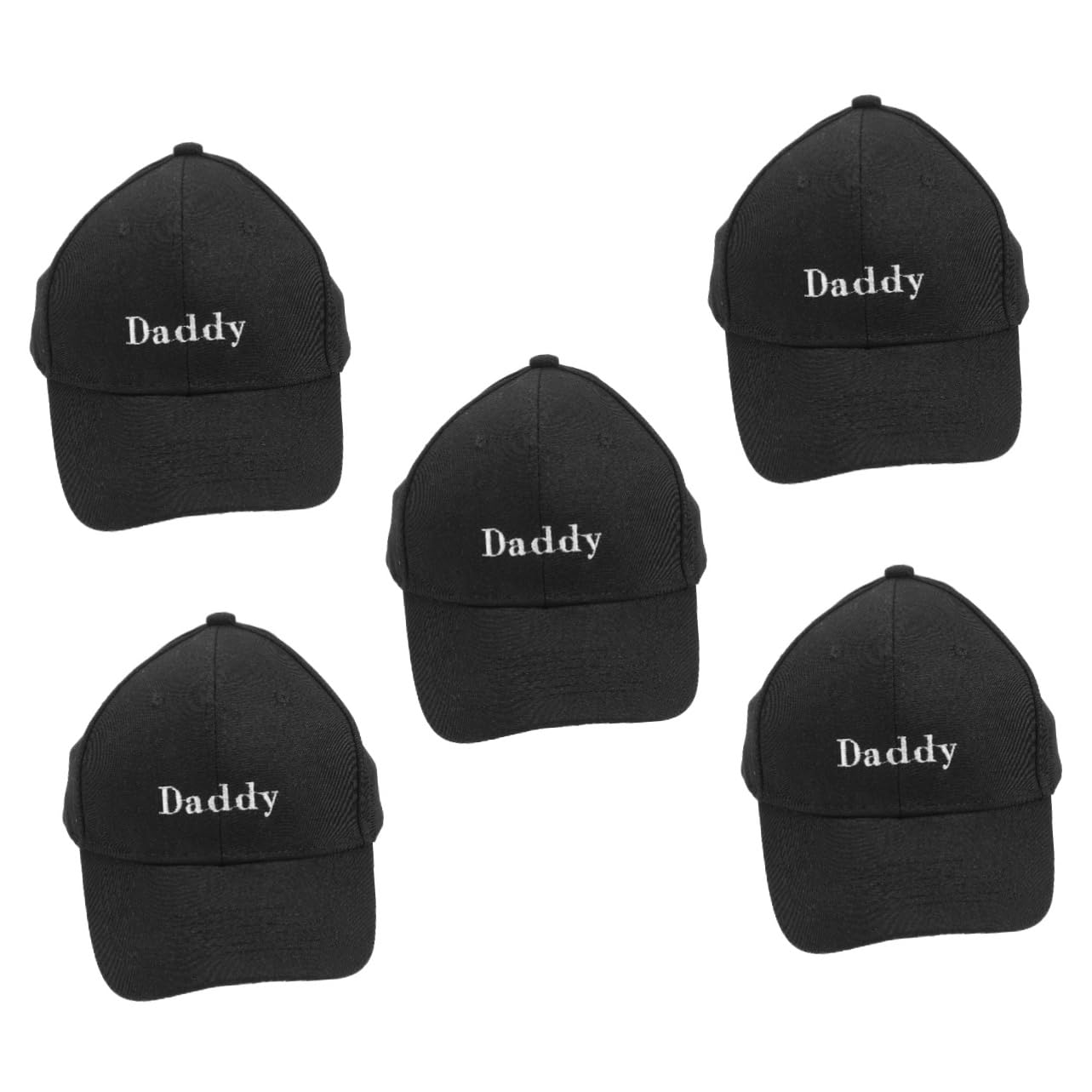 VALICLUD 5 Stück Baseballmütze Für Damen Pferdeschwanz-Hut Roter Hut Baseballmützen Für Herren Sonnenhut Schwarze Hüte Für Männer Kappe Baseball Kappe Babymütze Laufende Mütze Black Stoff