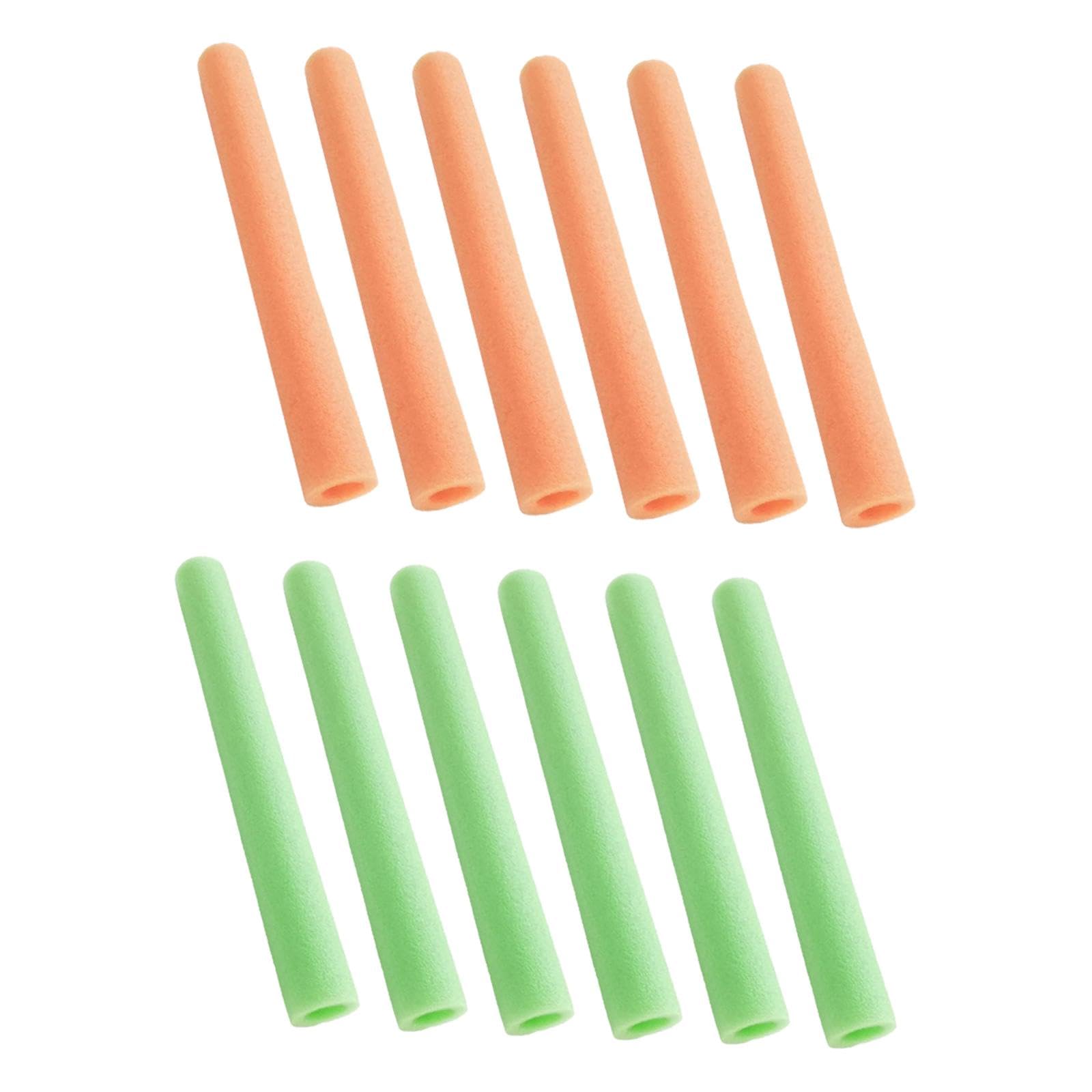 Perfeclan 12 Pieces Trampoline Pole Foam Enclosure Sleeves Padding Protector Covers, Adjustable Replacement Anti-Collision for Jumping Bed Kids Trampoline Accessories, Green and Orange