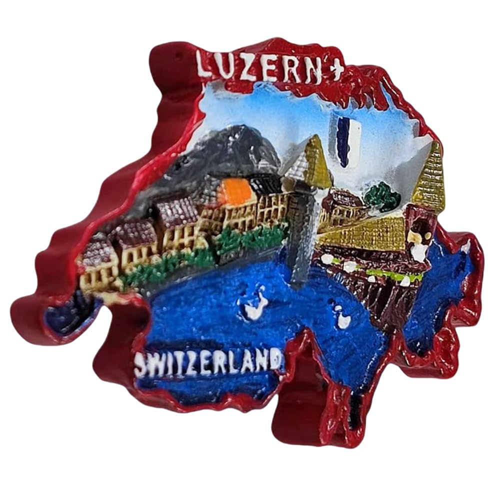 Magnete da frigorifero Svizzera Lago di Lucerna magneti in vetro per frigorifero souvenir carino cristallo magnete decorazione per lavagna bianca ufficio casa regalo