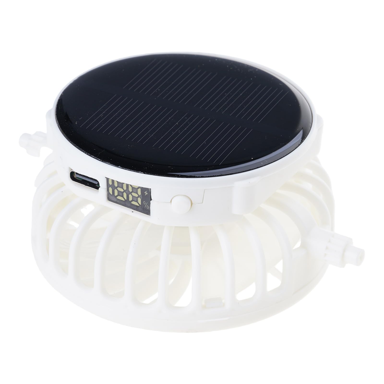 Tsophreniq Multifunctional Small Desk Fan 1000mAh Solar Fan Portable Air Circulators Quiet Operations Suitable for Home Camping Outdoor Camping Usb