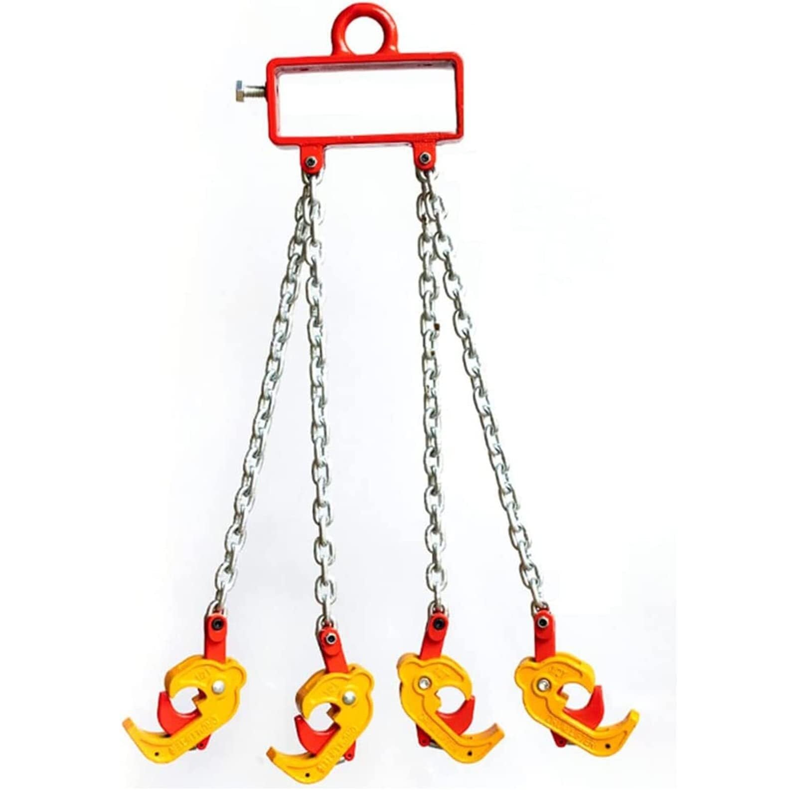 IROEJT Vertical Chain Drum Lifter with G80 Manganese Steel Chains Lifting Clamps, 2200/4400 Lbs Double Chain Slings, for Metal/Plastic Drums，O