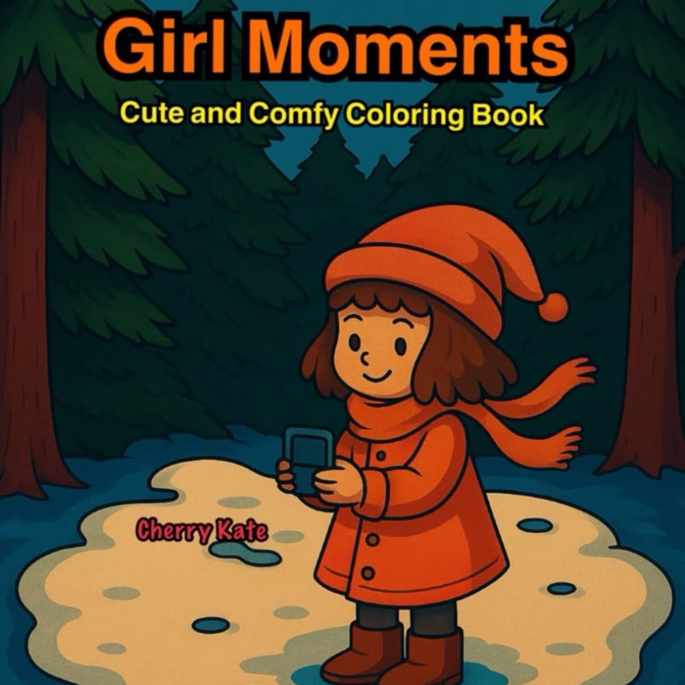 Girl Moments: Cute and Comfy Coloring Book for Adults and Teens Featuring Daily Activities for Relaxation (Cozy Heart Coloring Book)