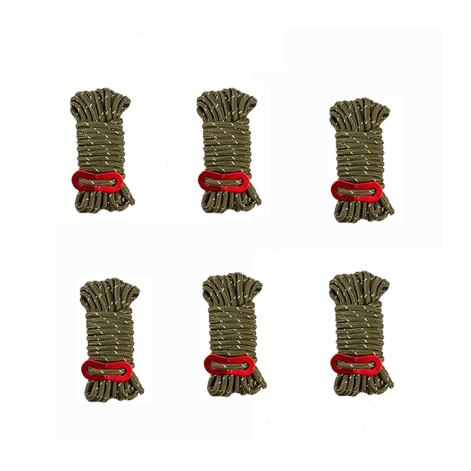 Guy Ropes Reflective Tent Guyline Ropes With Tensioner Adjuster Outdoor Rock Climbing Rescue Rope For Camping Hike Climb Tarp Canopy