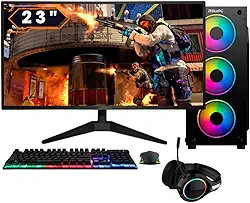 PC Gamer Completo BluePC FIRE - AMD Ryzen 7 5700G, 16GB DDR4, Radeon VEGA, SSD 1TB, FInte 500W, Monitor 23" Full HD 75Hz - PG2E-1037FI