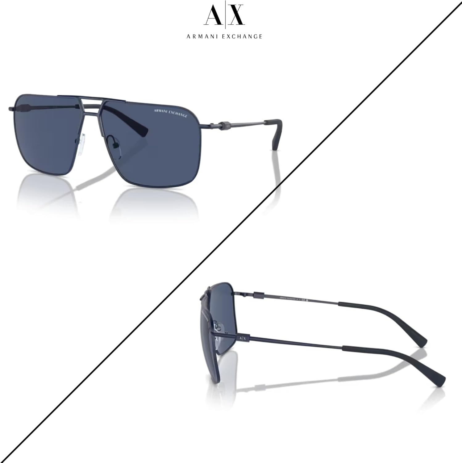 Armani Exchange AX2050S Aviator Sunglasses for Men +BUNDLE with ACCESSORY EYEWEAR KIT - Image 3