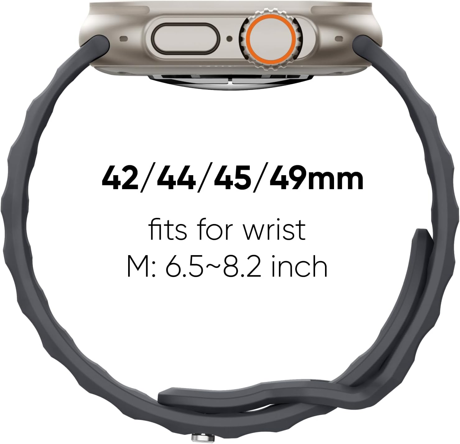 Sport Bands 6-Pack Compatible with Apple Watch Ultra 3/2 Band 49mm 46mm 45mm 44mm 42mm, Wide Soft Silicone Wristbands Waterproof Strap Men for iWatch Series 11 10 9 8 7 6 5 4 3 SE Ultra - Image 6