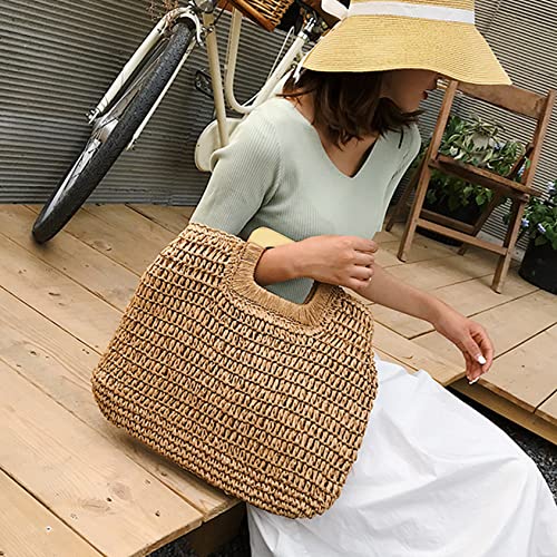 HJMND Beach Bags for Women Straw Bag Vacation Summer Large Foldable Straw Beach Bag Tote Woven Purse Handbag Beach Gifts2