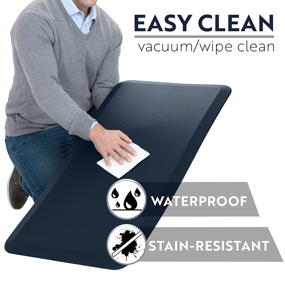 Kangaroo Alfombra de cocina de pie original, antifatiga, comodidad de suelo, libre de ftalatos, almohadillas de grado comercial, almohadilla ergonómica para suelo para oficina de pie, 60 x 40 cm,