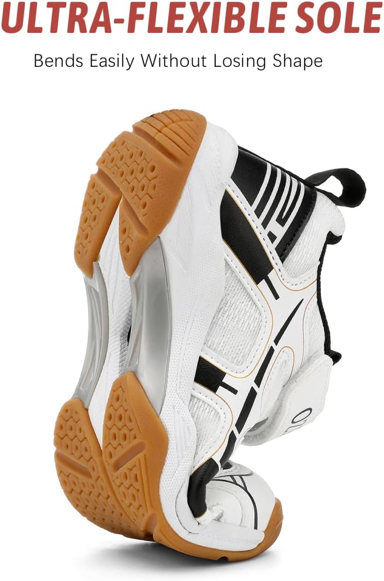 Kids Racket Sneakers - Boys Girls Badminton Shoes Tennis Shoes, Suitable for All Courts Squash Sneakers | Strong Support and Shock Absorption (Little Kids/Big Kids)